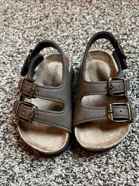 Northside Kids Brown Dual Buckle Comfort Sandals
